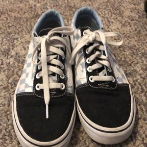 Some checkered vans